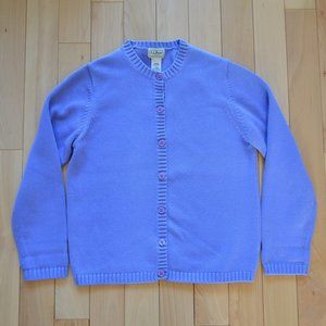 L.L. Bean Purple Cardigan Sweater